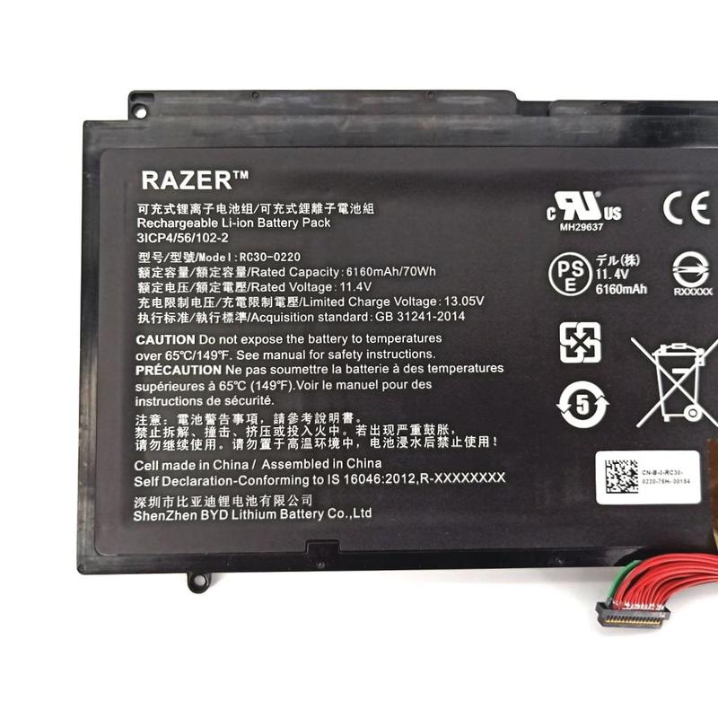 Original Batería Razer 3ICP4/56/102-2 6160mAh 70Wh