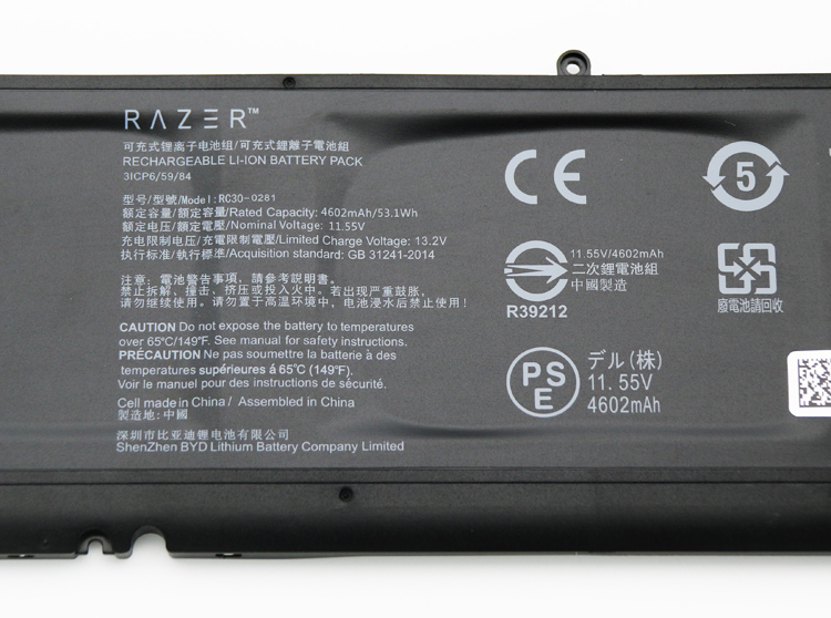 Original Batería Razer Blade Stealth 13 2020 RZ09-03102 4602mAh 53.1Wh