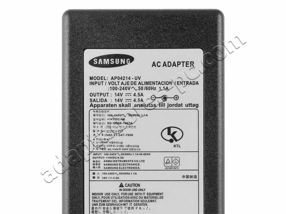 14V 4.143A Cargador Samsung LC32T550FDNXZA Monitor TV AC Adaptador