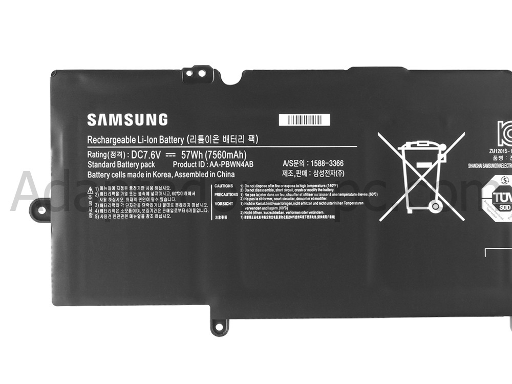 57Whr Samsung NP540U4E-K01FR NP540U4E-K02FR Original Batería