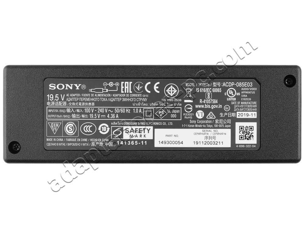 Adaptador Cargador Original Sony ACDP-085N02 85W + Cable