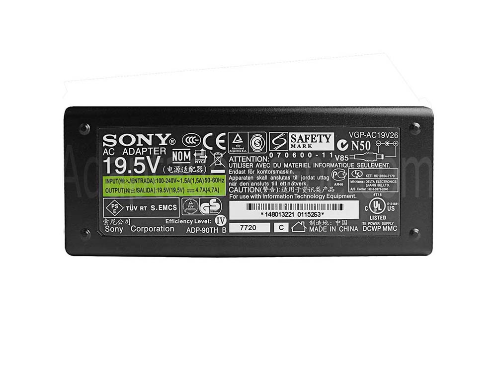 Adaptador Cargador Original Sony KDL32R413BBU 90W + Cable