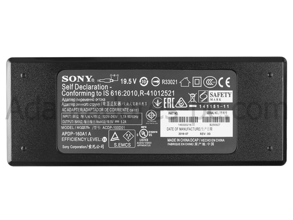 Original 101W AC Adaptador Cargador Sony KD-43XF7096 KD43XF7096 + Cable