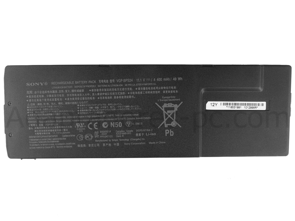 Original 4400mAh 49Wh Batería Sony Vaio SVS1311E4E