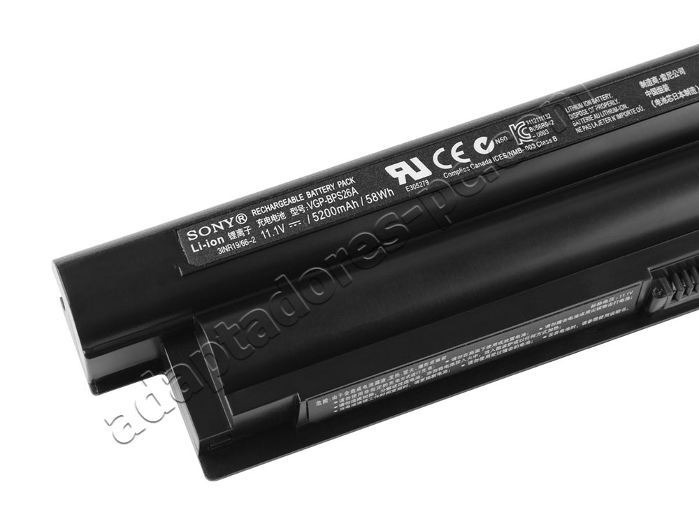 Original Batería Sony VGP-BPS26A VGP-BPS26 VGP-BPL26 58Wh