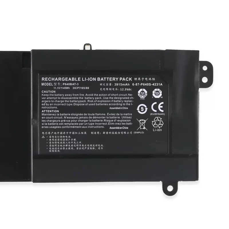 Original Batería Clevo P640HK1 P641HJ P641HK1 3915mAh 45Wh