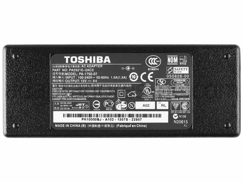 90W Toshiba Satellite A105-S4174 A105-S4184 Original AC Adaptador Cargador