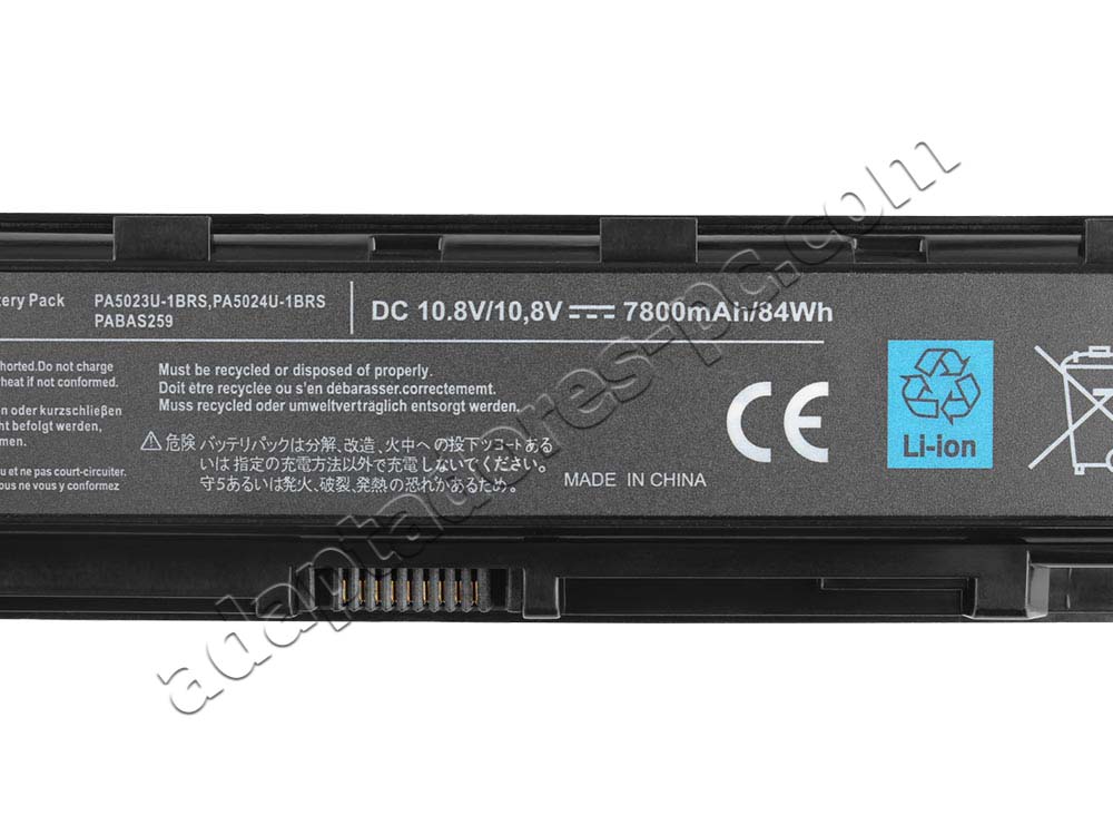 7800Mah Batería Toshiba Satellite L70-B-12T L70-B-12U