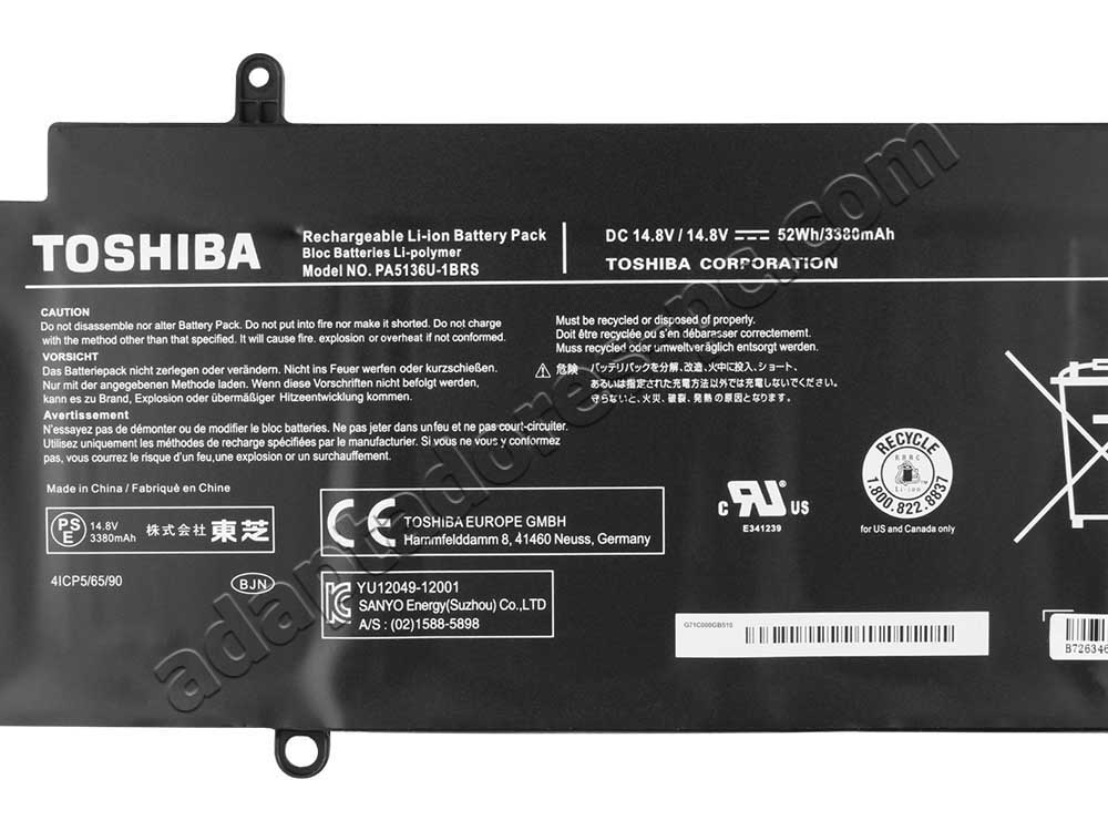 52Whr Batería Toshiba Portege Z30-A Z30T-A Z30-A-12U Z30-A-13X