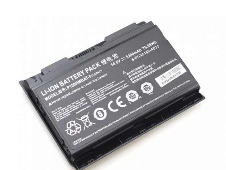 Batería Original Clevo 6-87-X510S-4D73 5200mAh 76.96Whr - Haga un click en la imagen para cerrar